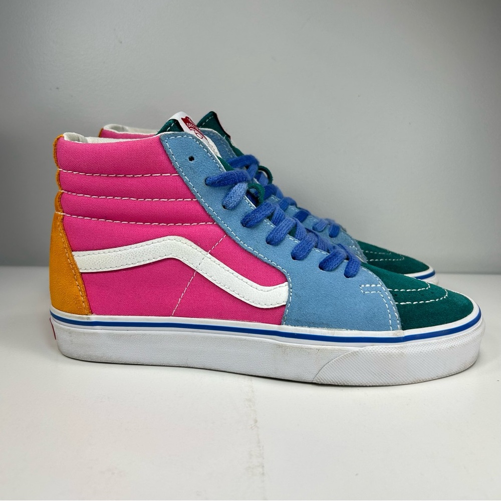 Vans Old Skool Sk8-Hi Colorblock Women’s Size 7.5 Men 6 Shoe Neon Skateboarding